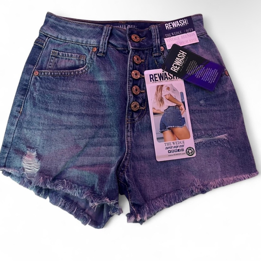 Rewash Women's Purple Denim Jean Shorts